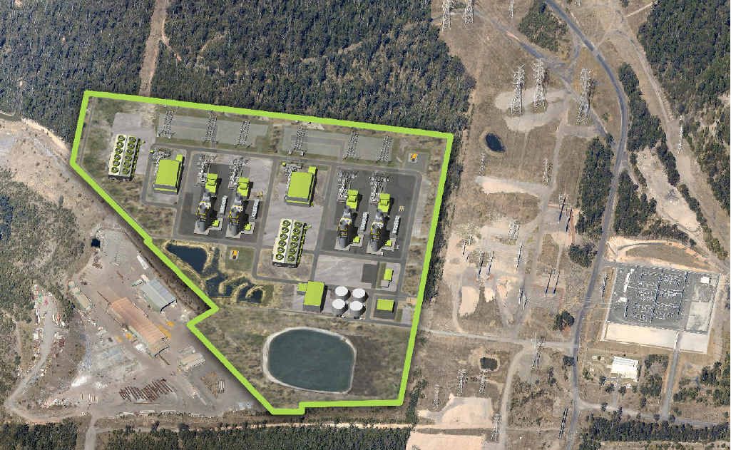 An aerial shot of the site of the new power station. An aerial shot of the site of the new power station.